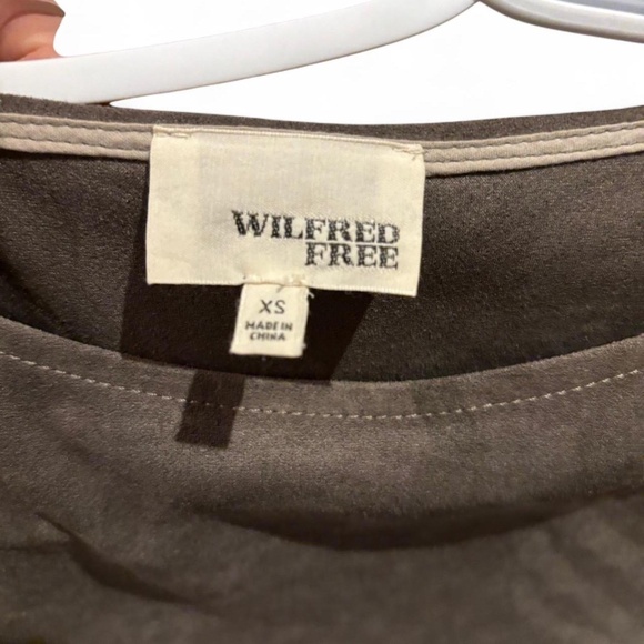 Aritzia Wilfred Free Faux Suede Nori Dress/ tunic short sleeve in XS - Picture 3 of 4